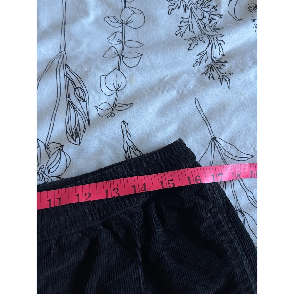 Bear Bottom Corduroy Shorts Mens Large Black Elastic Waist Drawstring 5.5" - Picture 4 of 6